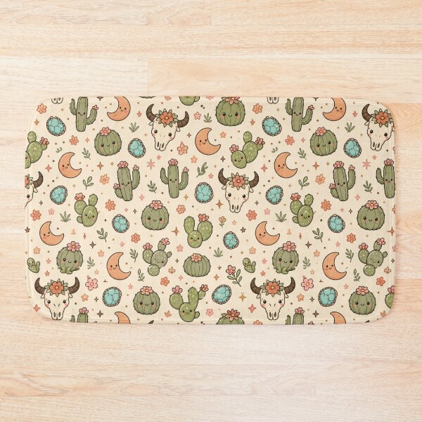 Item preview, Cute Desert Skull Cactus Seamless Pattern Design designed and sold by Fanverse Merchandise.