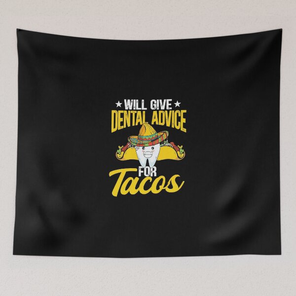 Item preview, Dental Advice For Tacos Funny Tooth Sombrero Taco Design designed and sold by ironsumjindra.