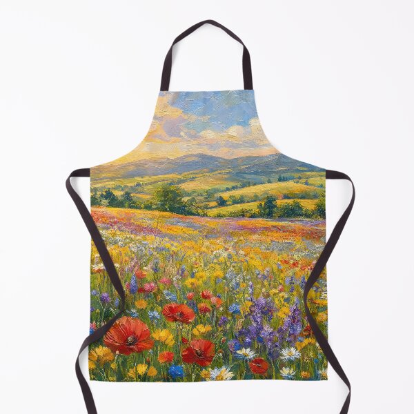 Item preview, Vast Flower Field Countryside Oil Painting designed and sold by ArtAmbience.