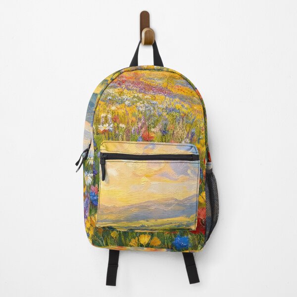 Item preview, Vast Flower Field Countryside Oil Painting designed and sold by ArtAmbience.
