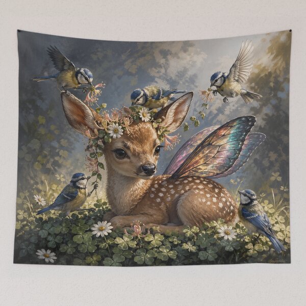 Aperçu de l'œuvre Esthétique Fairycore : La couronne florale de Fawn créée et vendue par bapupa.