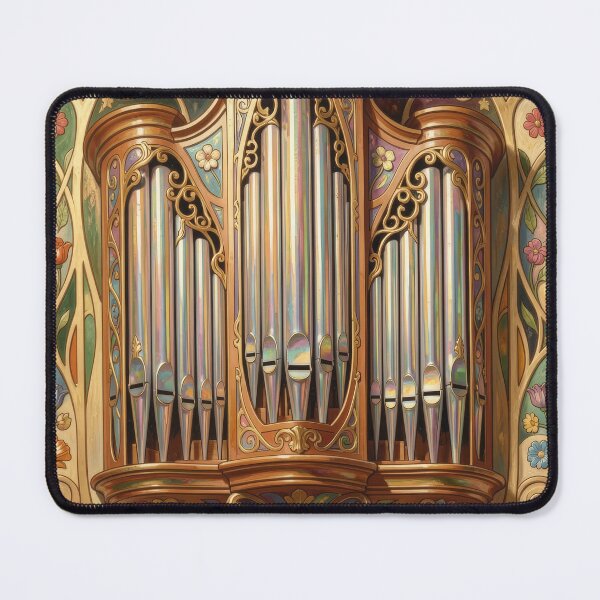 Item preview, Pipe Organ Art Nouveau Floral Artwork designed and sold by pinkal.