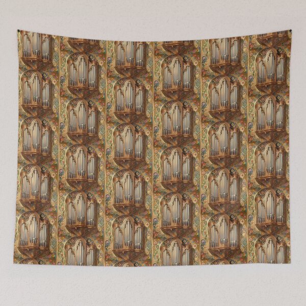 Item preview, Pipe Organ Art Nouveau Floral Artwork designed and sold by pinkal.