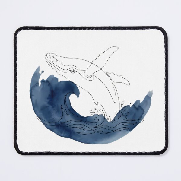 Item preview, Humpback Whale Wave Line Art Ocean Lover Gift designed and sold by GTFullShop.