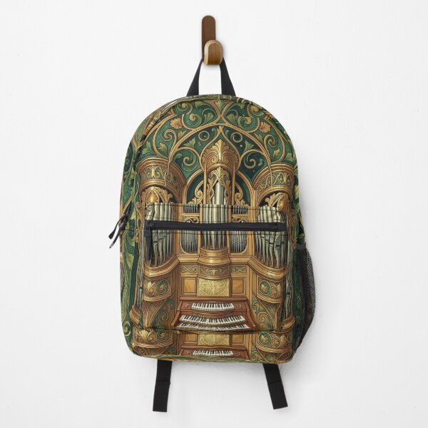 Item preview, Pipe Organ Green Art Nouveau Pattern designed and sold by pinkal.