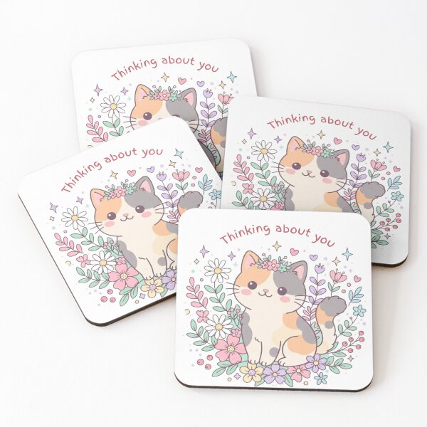 Item preview, Thinking About You Cute Calico Cat designed and sold by Xyshope.