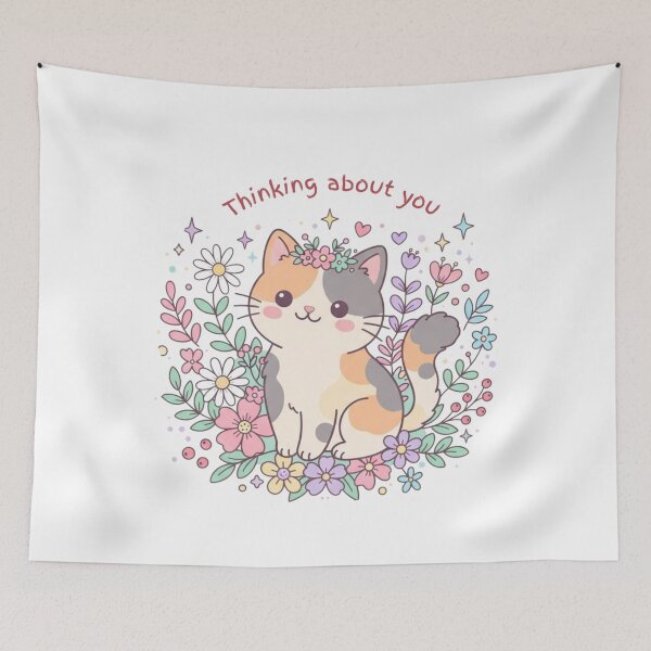 Item preview, Thinking About You Cute Calico Cat designed and sold by Xyshope.