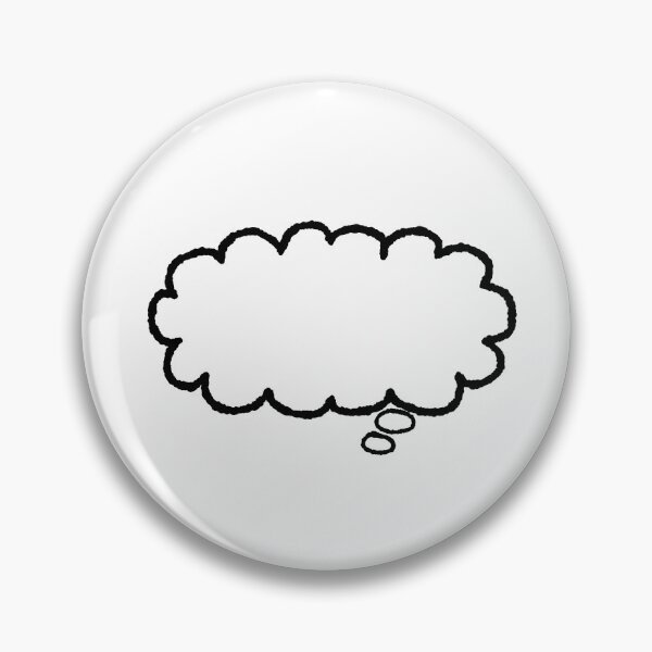 Item preview, Hand Drawn Thought Cloud Bubble - Minimalist Line Art Doodle designed and sold by somimalikkk.