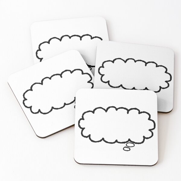 Item preview, Hand Drawn Thought Cloud Bubble - Minimalist Line Art Doodle designed and sold by somimalikkk.