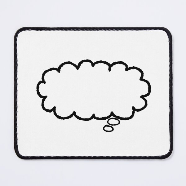 Item preview, Hand Drawn Thought Cloud Bubble - Minimalist Line Art Doodle designed and sold by SomiMotion.