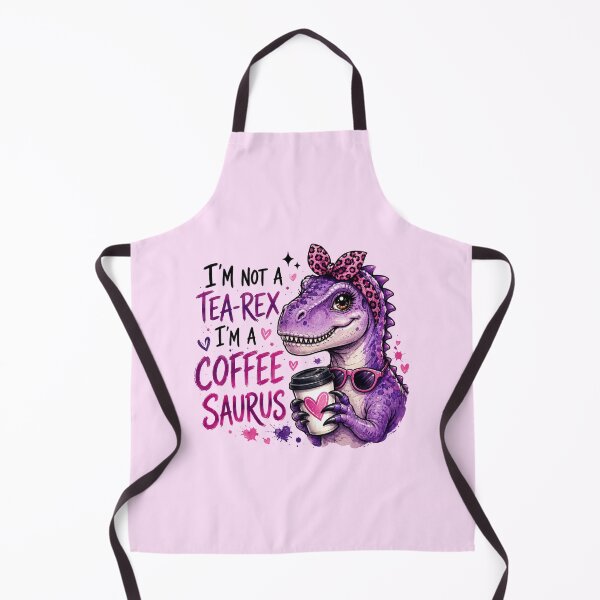 Item preview, I'm Not A Tea Rex I'm A Coffeesaurus - Cute Purple Dinosaur Meme Art designed and sold by FrescoDesign.