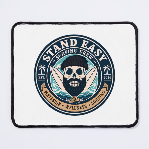 Item preview, Stand Easy Veteran Surf Club Logo Sunshine Coast - Male Version Black Beanie Black Beard designed and sold by baleigh-mallon.