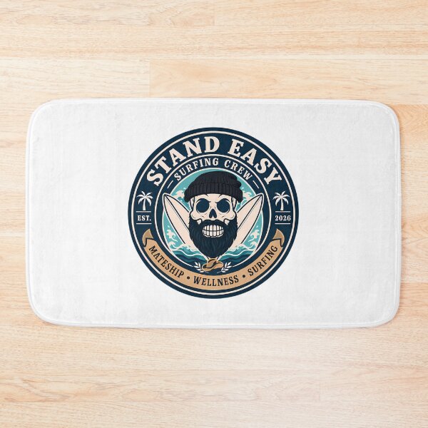 Item preview, Stand Easy Veteran Surf Club Logo Sunshine Coast - Male Version Black Beanie Black Beard designed and sold by baleigh-mallon.
