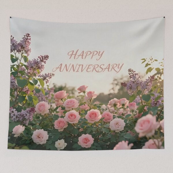 Item preview, Happy Anniversary – Romantic Spring Garden Love designed and sold by Nomad-Maynard.