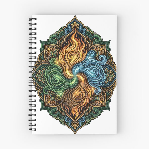 Item preview, Elemental Fusion — Fire, Water & Earth Mandala designed and sold by hamza19911991.