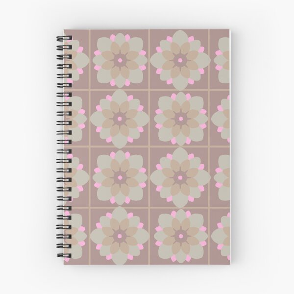 Item preview, Geometric Floral Pattern in Mauve Sand Grey Pink colors designed and sold by FandomizedRose.