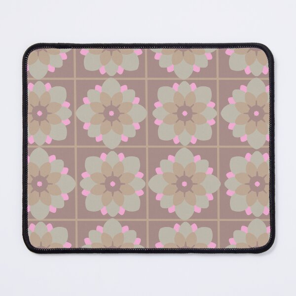 Item preview, Geometric Floral Pattern in Mauve Sand Grey Pink colors designed and sold by FandomizedRose.
