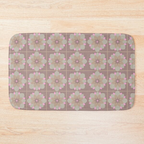 Item preview, Geometric Floral Pattern in Mauve Sand Grey Pink colors designed and sold by FandomizedRose.
