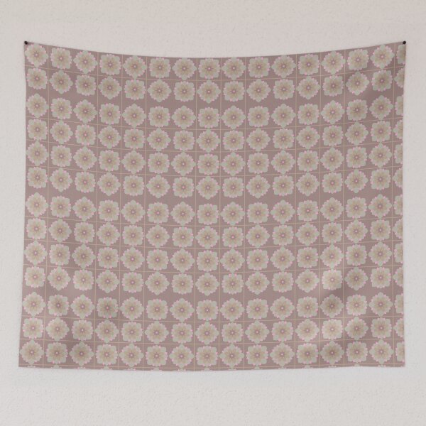 Item preview, Geometric Floral Pattern in Mauve Sand Grey Pink colors designed and sold by FandomizedRose.