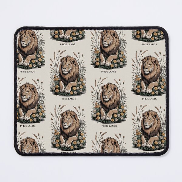 Item preview, Lion Portrait Pride Lands Wildflower Illustration designed and sold by NuvoraNest.