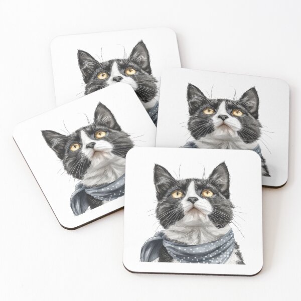Item preview, Cat | Black & White Cat | Minimal Pet Aesthetic Art designed and sold by Mandayartstudio.