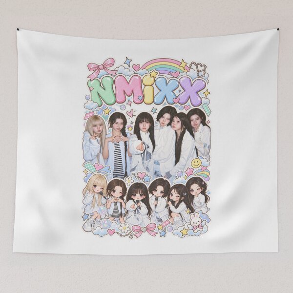 Artikelvorschau, NMIXX Pastell-Fanart – Niedliches K-Pop-Design aus der Heavy Serenade-Ära entworfen und verkauft von Valereekmerch.