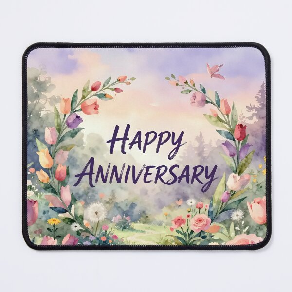 Item preview, Happy Anniversary – Romantic Spring Garden Love designed and sold by Nomad-Maynard.