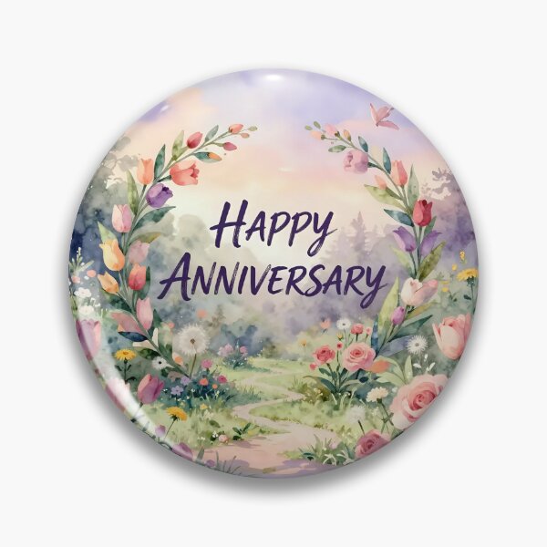 Item preview, Happy Anniversary – Romantic Spring Garden Love designed and sold by Nomad-Maynard.