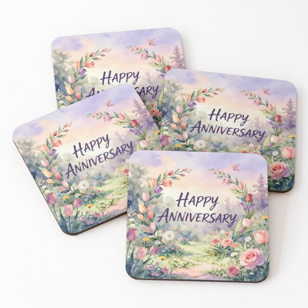 Item preview, Happy Anniversary – Romantic Spring Garden Love designed and sold by Nomad-Maynard.