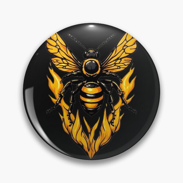 Item preview, Fiery Hornet Emblem - Edgy Fire Bee Streetwear_01 designed and sold by Shift-Bloom.