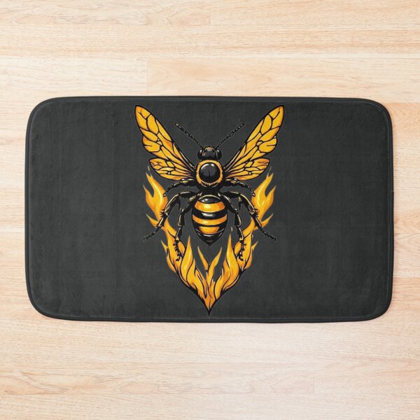 Item preview, Fiery Hornet Emblem - Edgy Fire Bee Streetwear_01 designed and sold by Shift-Bloom.