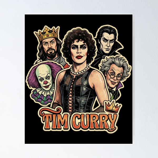 Item preview, Hilarious Tim Curry Movie Character  -  Frank N Furter Red Lips, RIP Tim Curry Memorial, 1946 2026 Tim Curry Tribute, The Rocky Horror Picture Show designed and sold by MaryBecky.