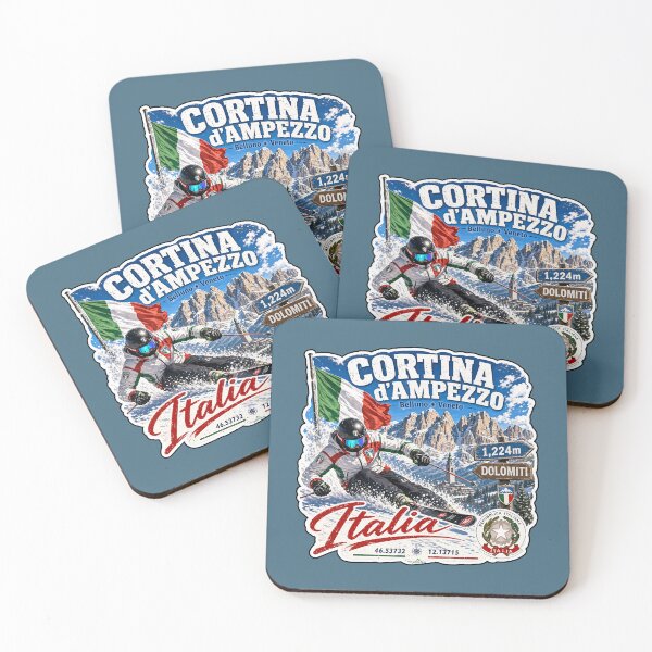 Item preview, Cortina d'Ampezzo Italy Italia Ski Skiing Dolomites Sticker TShirt 03 designed and sold by OuterShellUK.