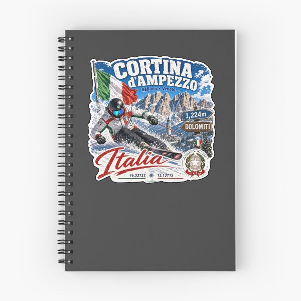 Item preview, Cortina d'Ampezzo Italy Italia Ski Skiing Dolomites Sticker TShirt 03 designed and sold by OuterShellUK.