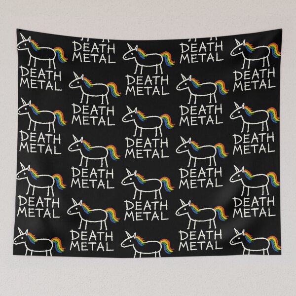 Item preview, Funny Unicorn Death Metal  Rainbow Metalhead Tee designed and sold by loera-emelina.