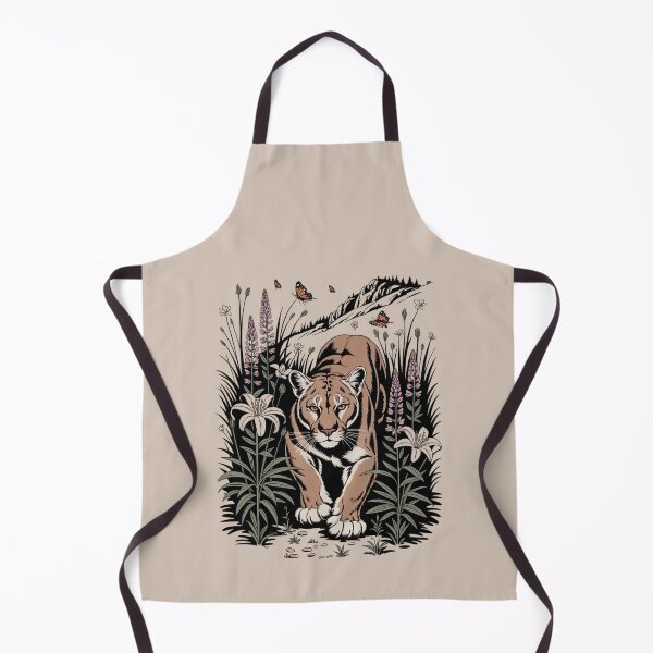 Item preview, Mountain Lion Wildflower Meadow Illustration designed and sold by NuvoraNest.