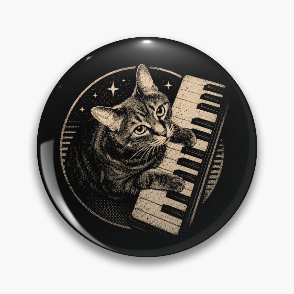 Item preview, Retro Cat Playing Piano Vintage Music Lover designed and sold by Moizento.