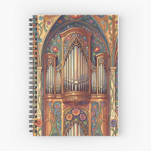 Item preview, Pipe Organ Cathedral Art Nouveau Artwork designed and sold by pinkal.
