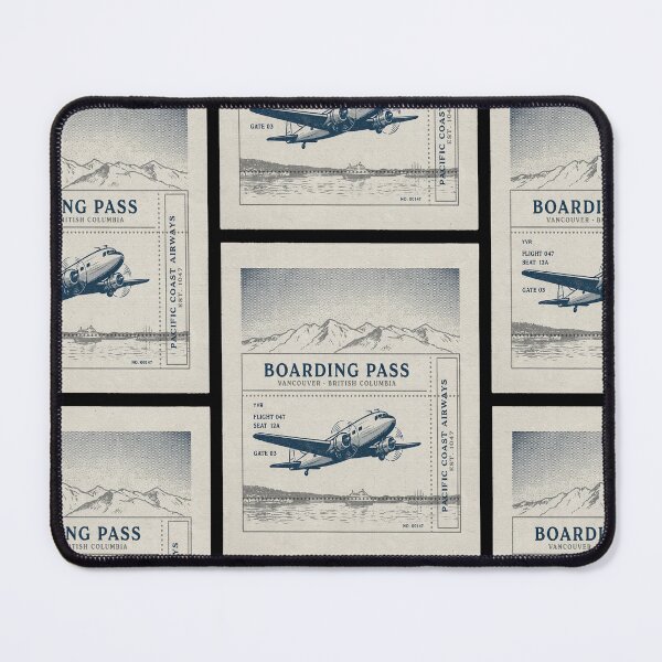 Item preview, Vancouver Vintage DC‑3 Mid‑Century Travel Stamp designed and sold by stickercuffs.