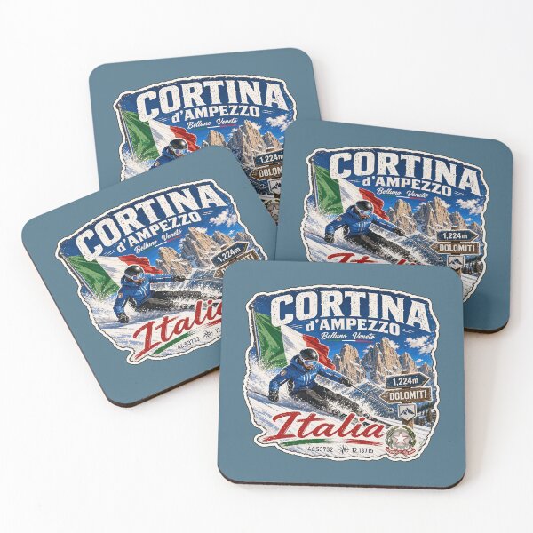 Item preview, Cortina d'Ampezzo Italy Italia Ski Skiing Dolomites Sticker TShirt 05 designed and sold by OuterShellUK.