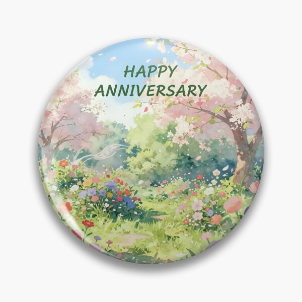Item preview, Happy Anniversary – Romantic Spring Garden Love designed and sold by Nomad-Maynard.
