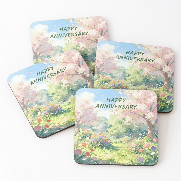 Item preview, Happy Anniversary – Romantic Spring Garden Love designed and sold by Nomad-Maynard.