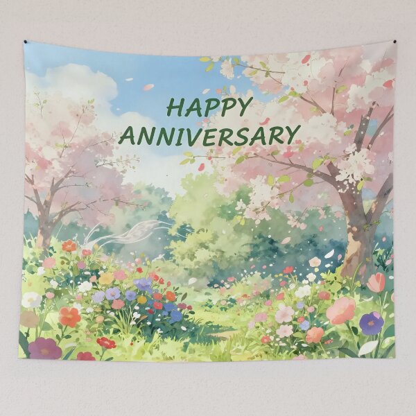 Item preview, Happy Anniversary – Romantic Spring Garden Love designed and sold by Nomad-Maynard.
