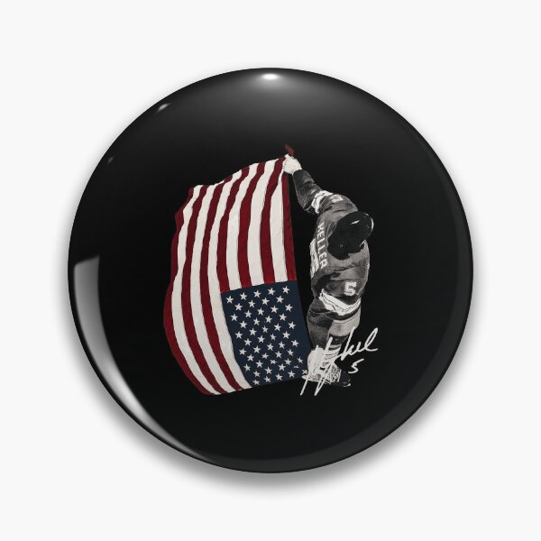 Item preview, Vintage Patriot Hockey Player Flag designed and sold by TracenNgf.