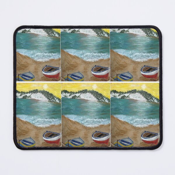 Item preview, Paesaggio Costiero con Barche - Arte Siciliana ad Acrilico designed and sold by B.D'Alessandro.