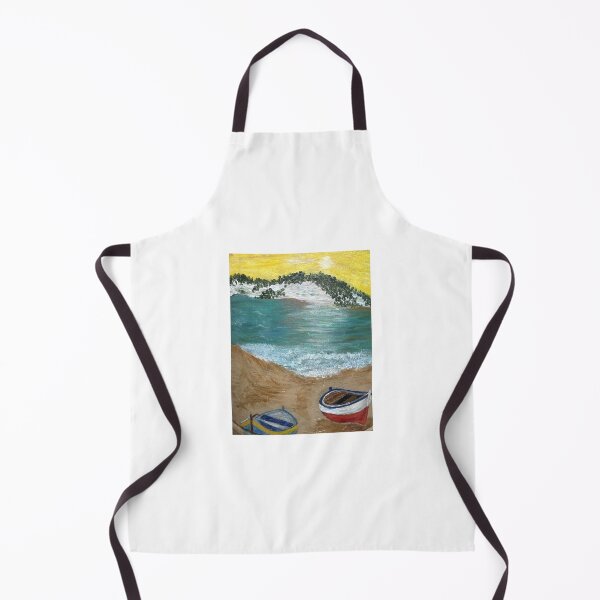 Item preview, Paesaggio Costiero con Barche - Arte Siciliana ad Acrilico designed and sold by B.D'Alessandro.