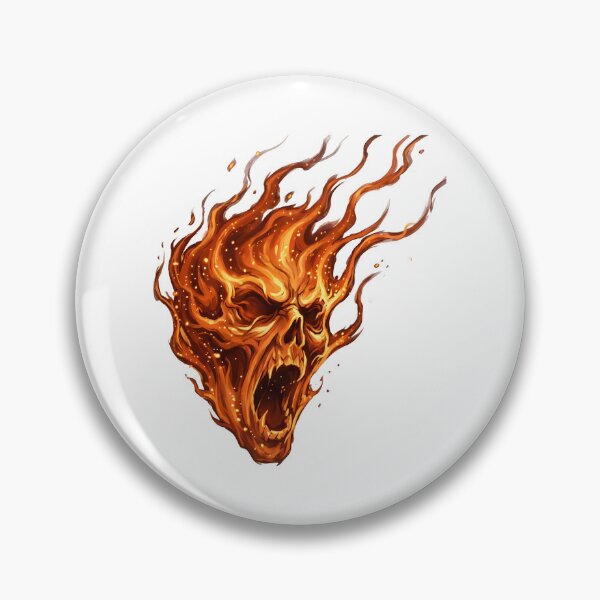 Item preview, Scary Halloween ghost face made of fire with screaming expression designed and sold by Marcu Ioachim.
