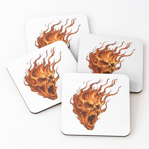 Item preview, Scary Halloween ghost face made of fire with screaming expression designed and sold by Marcu Ioachim.