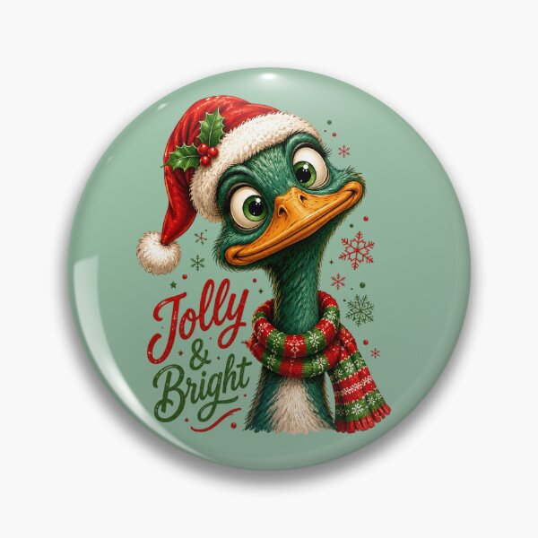 Item preview, Jolly And Bright Christmas Ostrich - Cute Holiday Bird Art designed and sold by FrescoDesign.