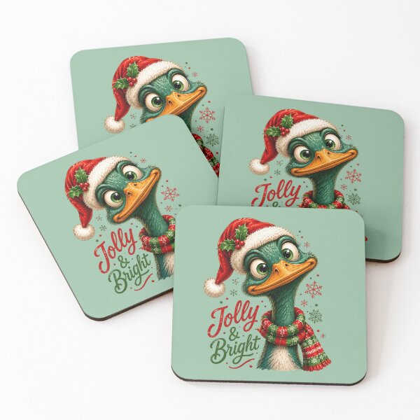 Item preview, Jolly And Bright Christmas Ostrich - Cute Holiday Bird Art designed and sold by FrescoDesign.